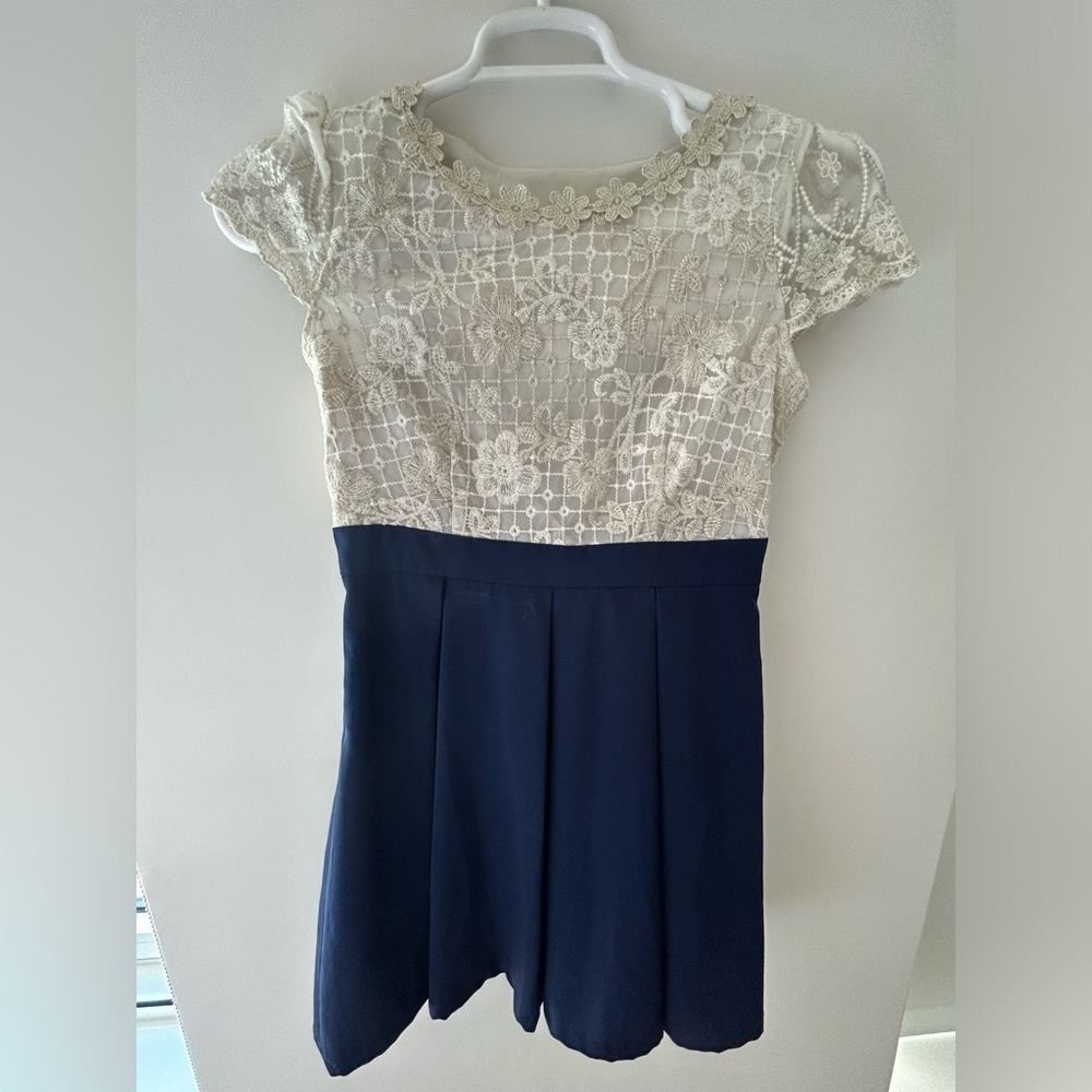 Boutique Lace Blue and White dress